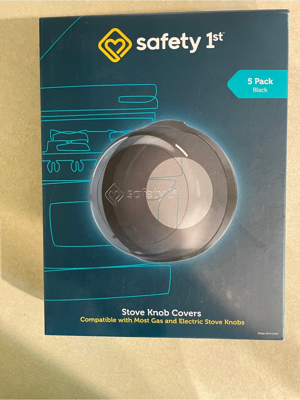 Safety 1st Black Stove Knob Covers - 5 Pack